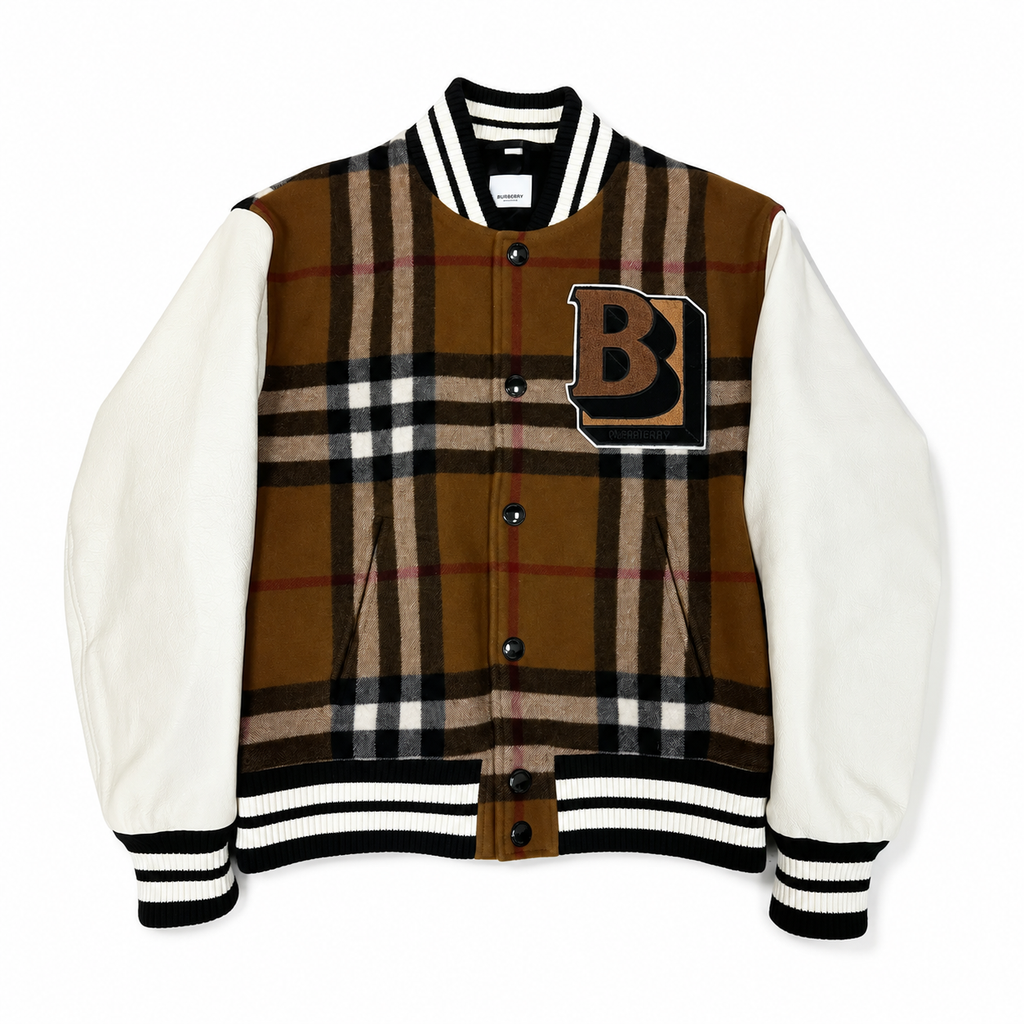 Jaqueta Varsity Burberry couro na Achei Primeiro - foto 1