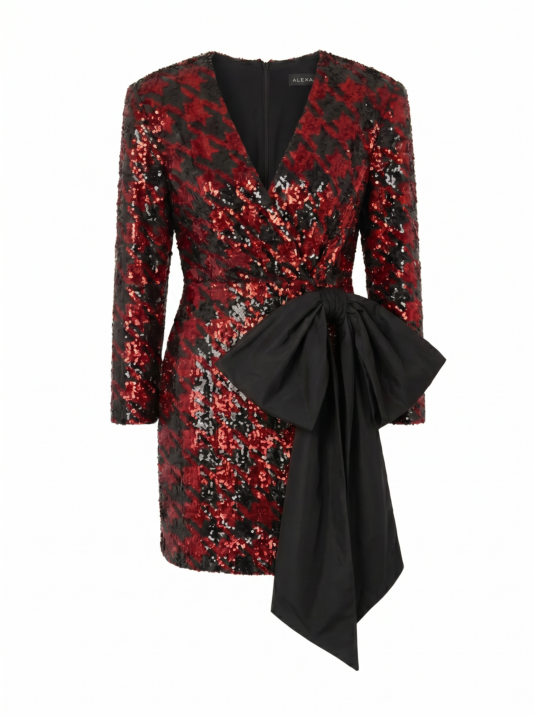 Vestido floral vermelho e preto - Alexandrino - imagem 1