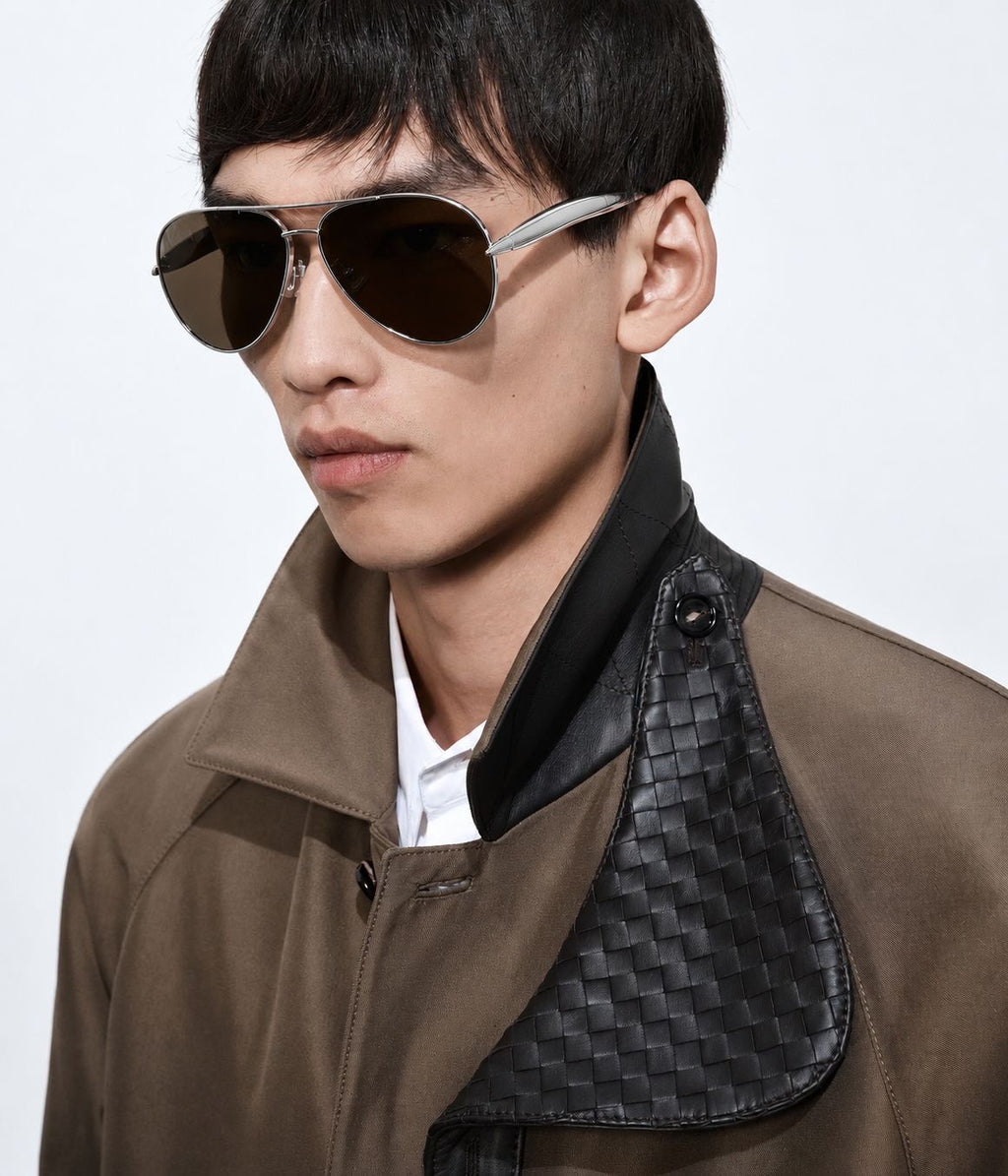 Óculos Sardine Aviator Bottega Veneta