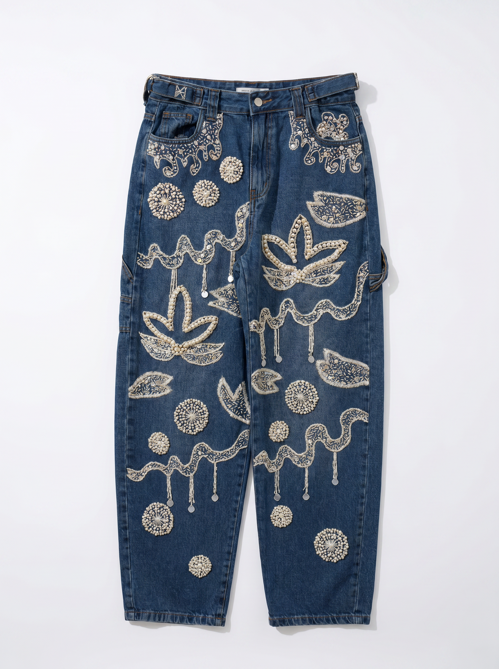 Jeans bordado flores - HISHA - imagem 1