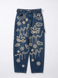 Jeans bordado flores - HISHA - imagem 1