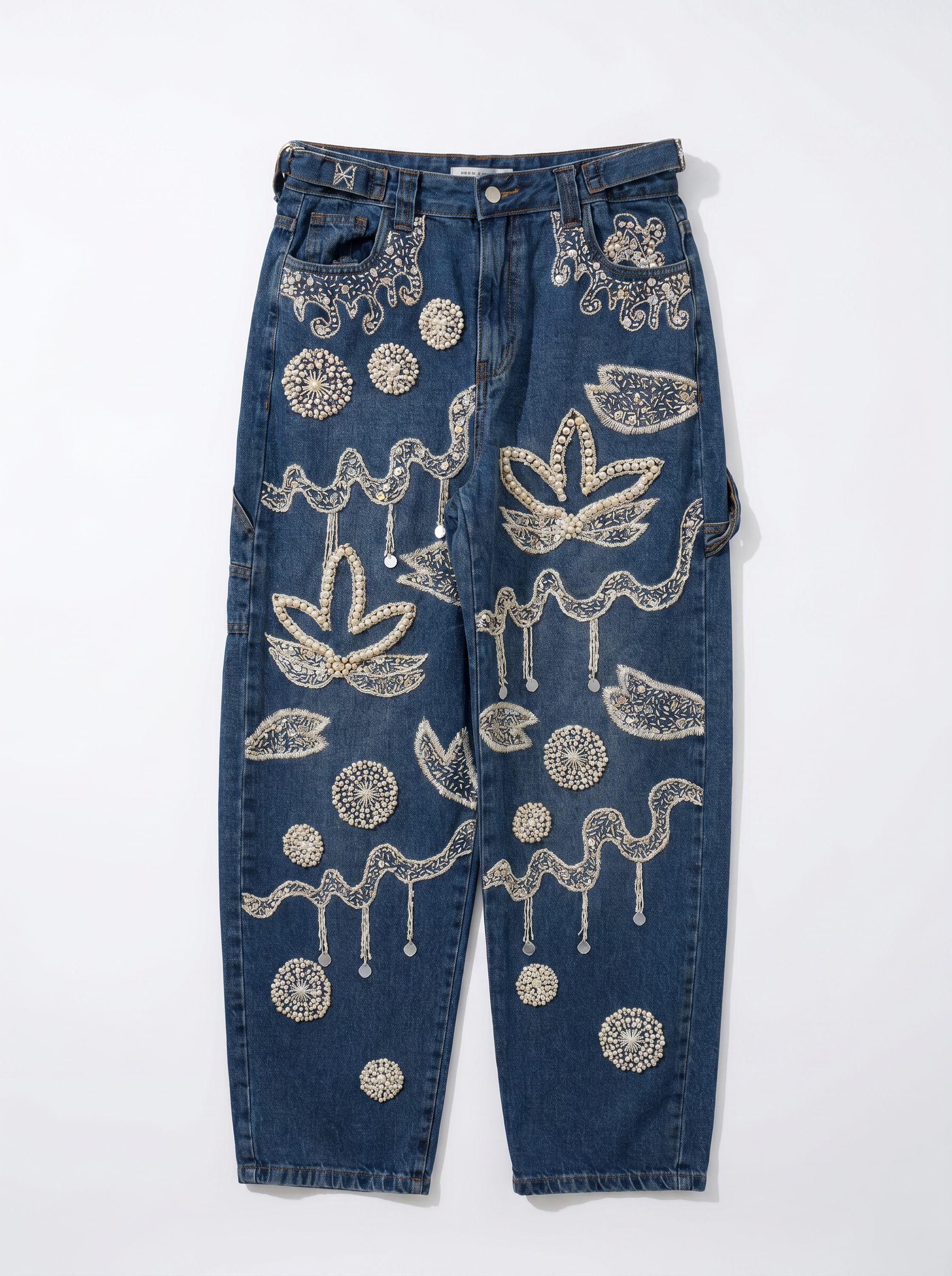 Jeans bordado flores - HISHA - imagem 1