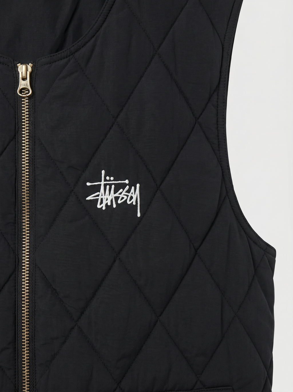 Colete preto matelasse - Stüssy - imagem 1