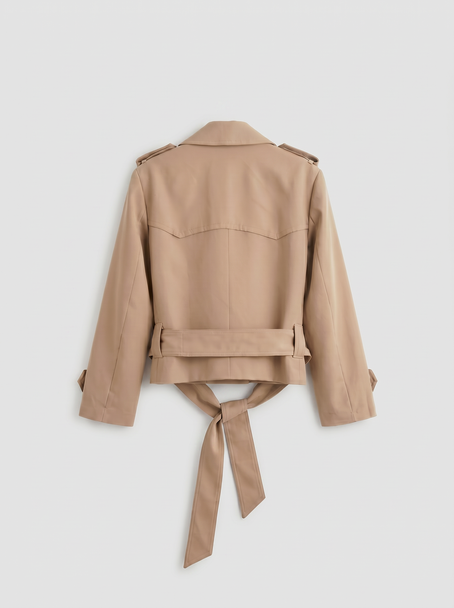 Casaco trench curto bege - Sem marca - imagem 2