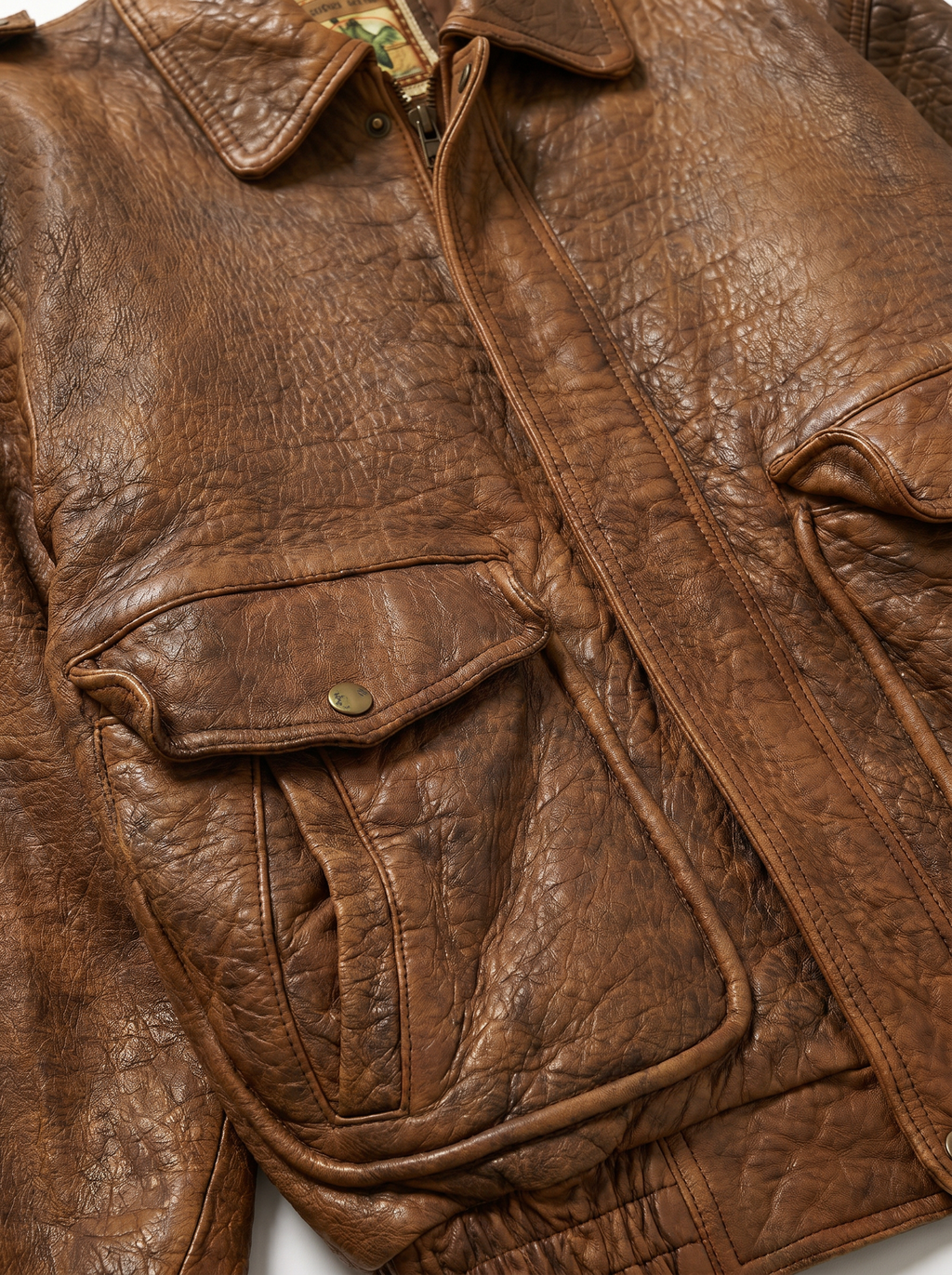 Jaqueta couro marrom - Sem marca - imagem 1