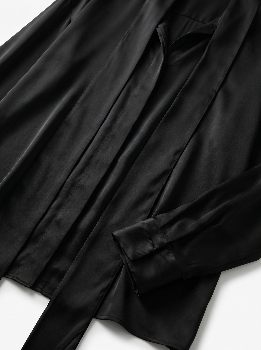 CAMISA PRETA CETIM DONNI PROJECT - imagem 3
