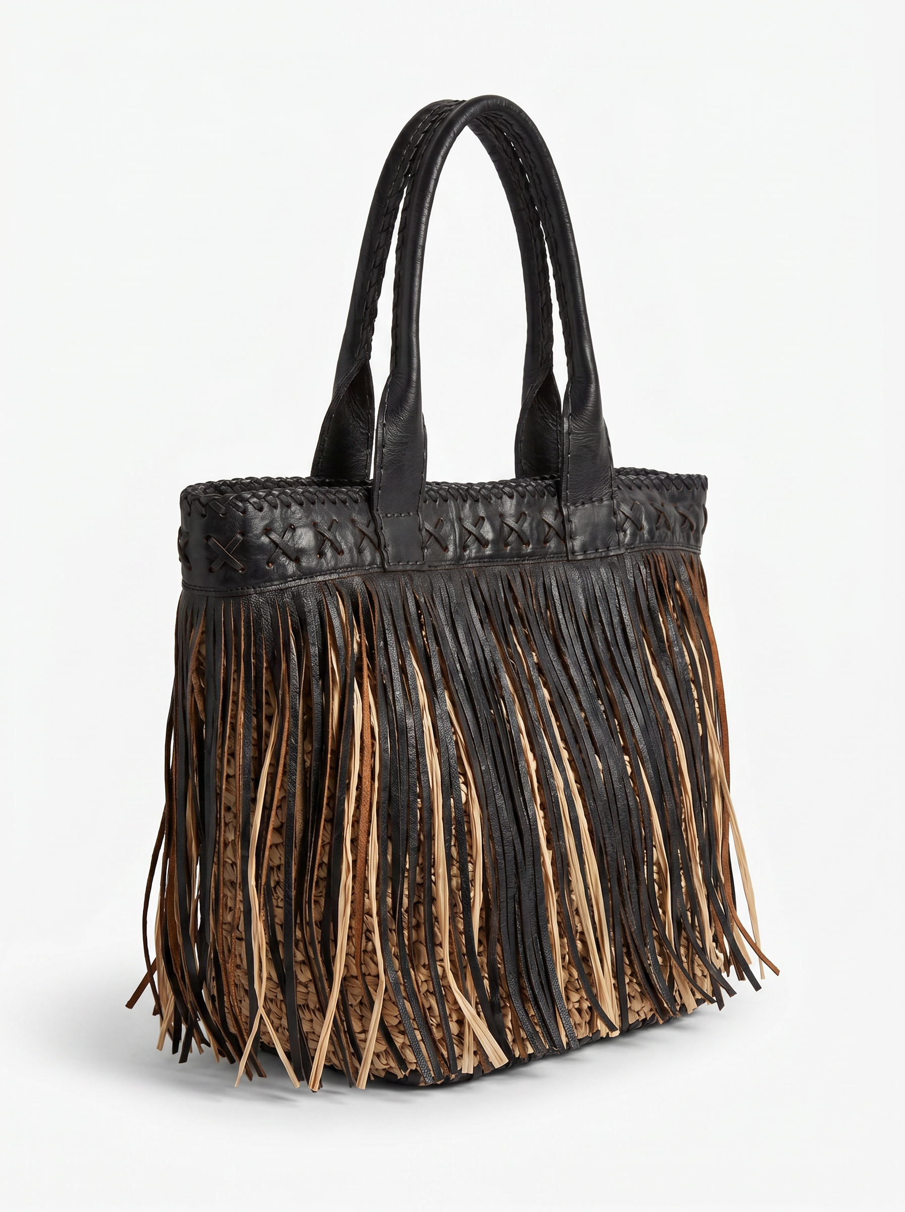 BOLSA PALHA E COURO RARIDADE - imagem 1
