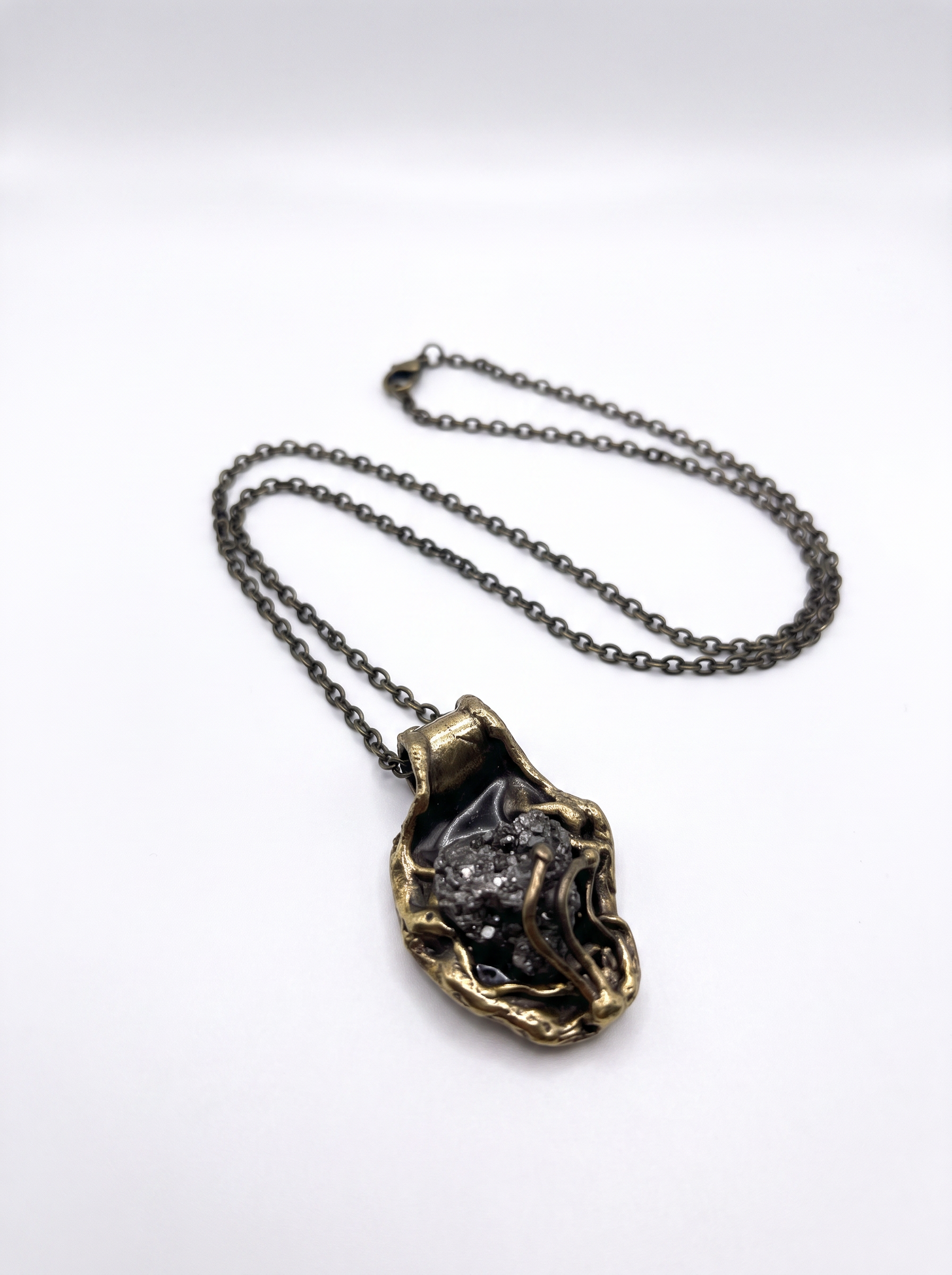 COLAR RODIO NEGRO COM PIRITA - imagem 2