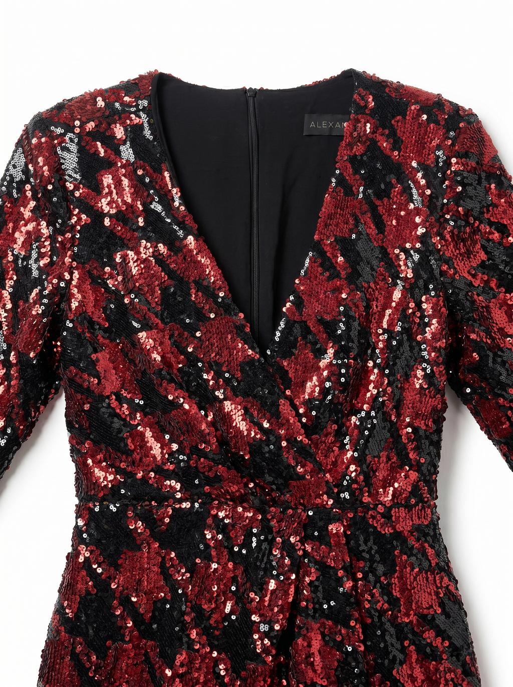 Vestido floral vermelho e preto - Alexandrino - imagem 4