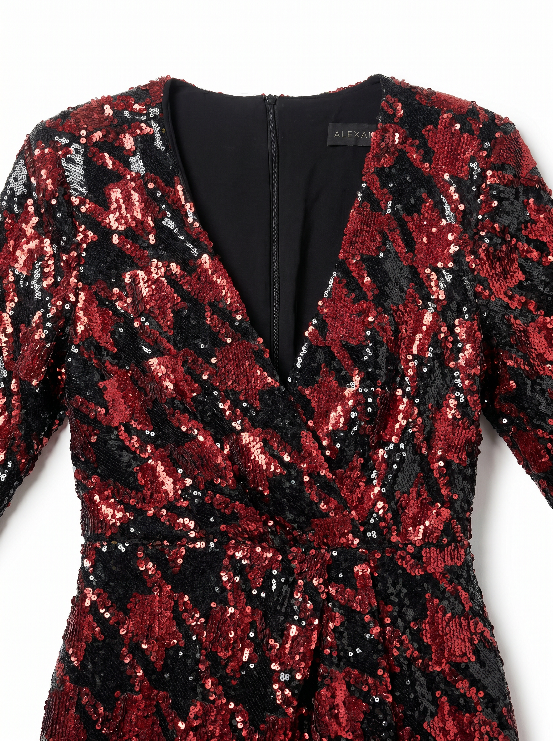 Vestido floral vermelho e preto - Alexandrino - imagem 4