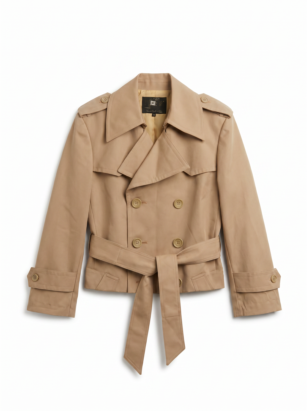 Casaco trench curto bege - Sem marca - imagem 3