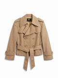 Casaco trench curto bege - Sem marca - imagem 3