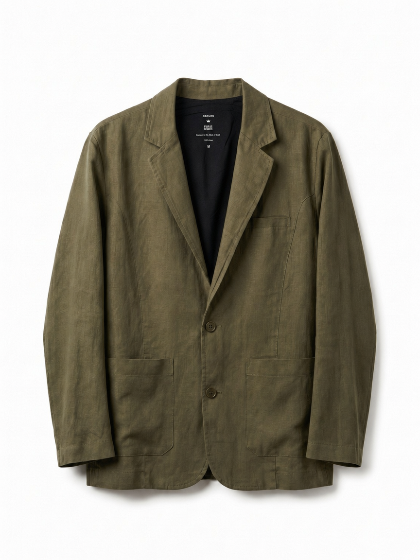 BLAZER DE LINHO VERDE OSKLEN - imagem 3